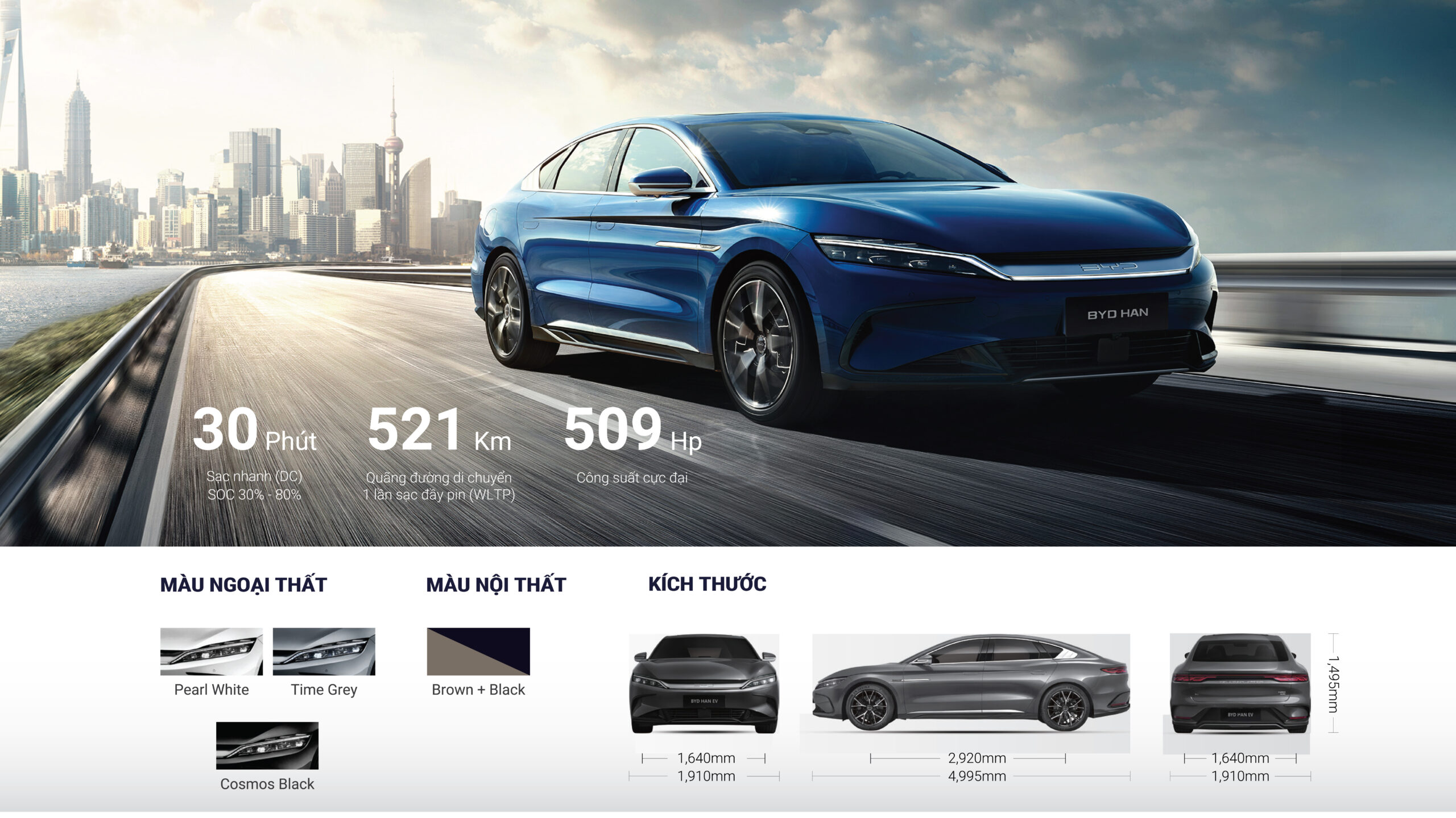 Xe điện BYD HAN EV - BYD Võ Văn Kiệt