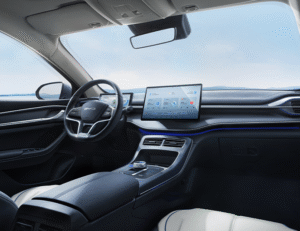 BYD Seal 5 sở hữu khoang nội thất rộng rãi; màn hình trung tâm 10,1″ (Standard) hoặc 12,8″ (Premium), đồng hồ LCD 8,8″, cần số điện tử - BYD Võ Văn Kiệt