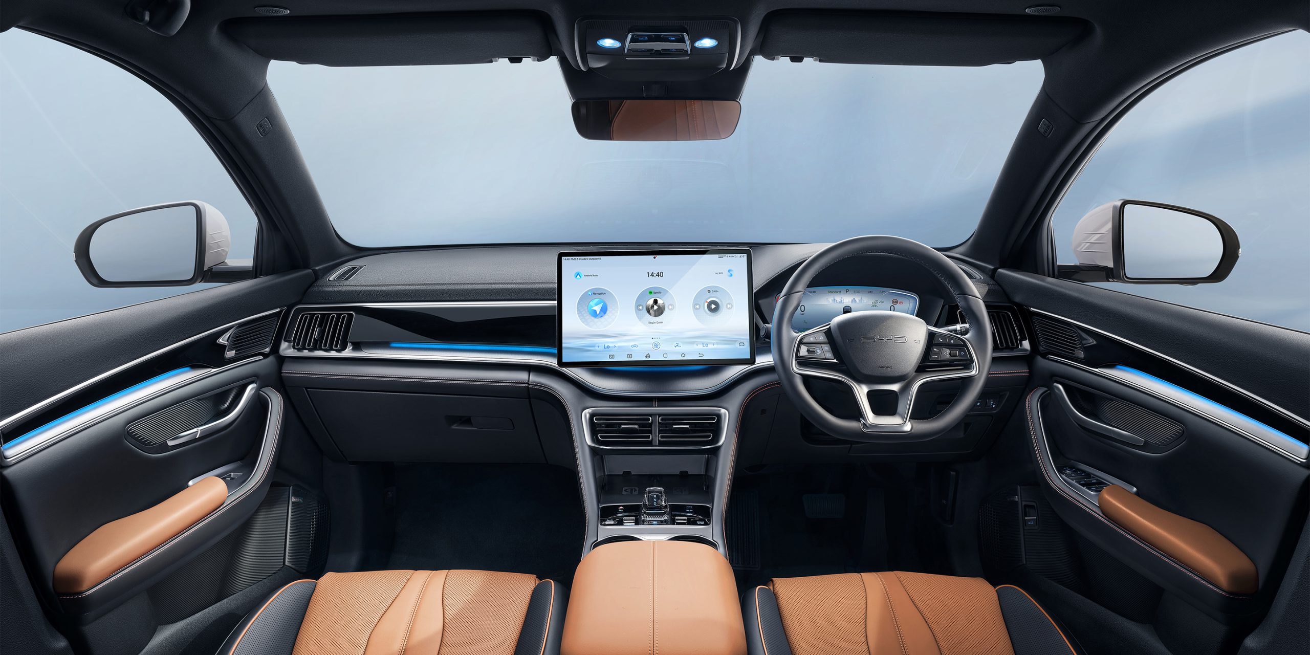 BYD Võ Văn Kiệt - BYD SEALION 6 có màn hình cảm ứng lớn, có thể xoay, hoạt động như một trung tâm điều khiển kết nối và thông tin giải trí.