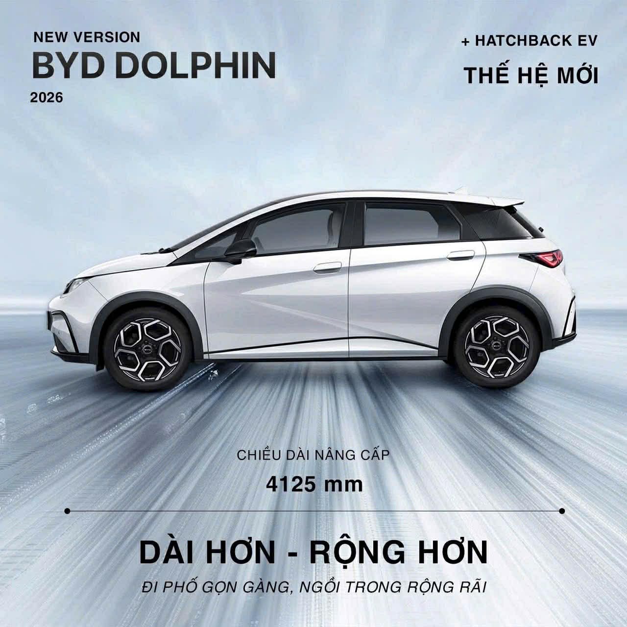 Phiên bản 2026 sở hữu chiều dài tổng thể được nâng cấp lên mức 4.125 mm. Sự tinh chỉnh này mang lại một không gian cabin rộng rãi bất ngờ